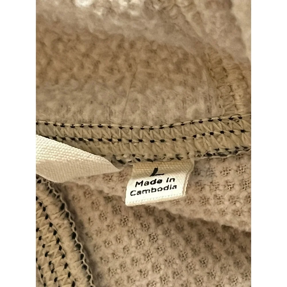 Cotopaxi Fleece Hoodie Jacket Beige Black Zip Up Hooded Activewear Size L - Picture 4 of 6